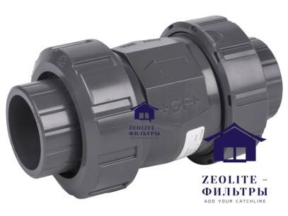 Клапан обратный 561, d50 раструб под склейку, PVC-U/EPDM фото 1